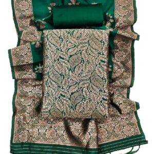 SHANTVAN GALLERY Women Banarsi Silk Unstiched Suit Piece Dress Material for Women Unstiched Suit Salwar with Dupatta (suit -2M.Salwar-2M and dupatta-2.25M)